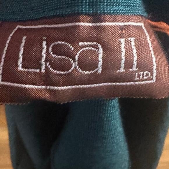 Lisa II Green Collared Vest Blouse Lightweight Casual Button Top L - Picture 6 of 6